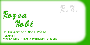 rozsa nobl business card